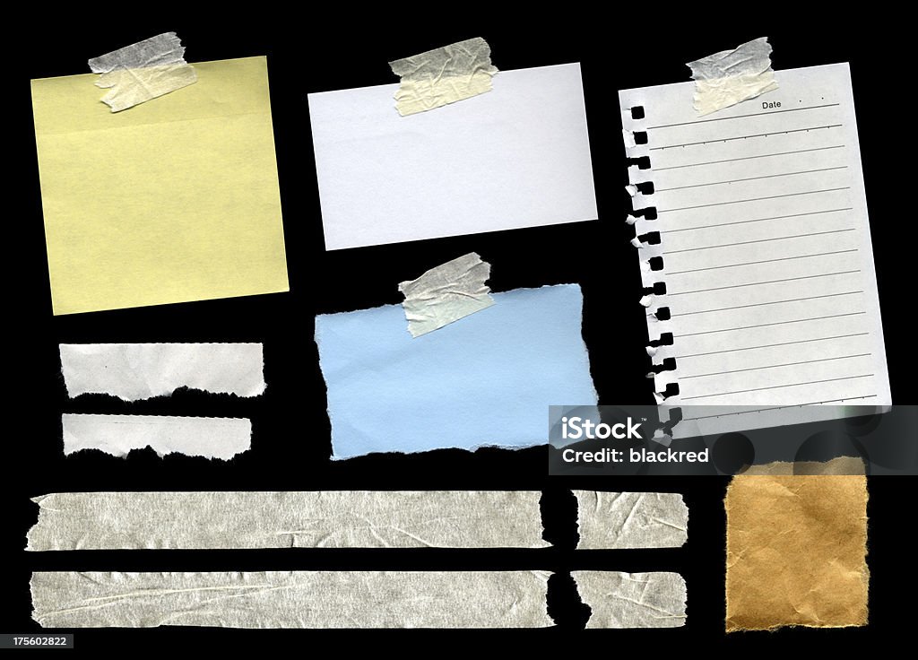 Assortimento di scarto paper - Foto stock royalty-free di Effetto strappato