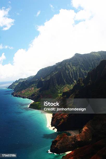 Napali Coast Stock Photo - Download Image Now - Aerial View, Beach, Beauty In Nature