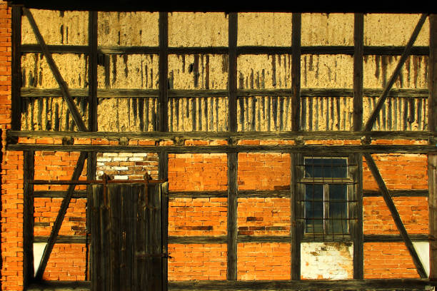 Fachwerk structure of an old building in Germany.