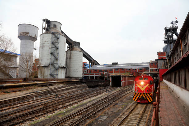 istock Coal train running on railway, Tangshan, China 1756055967