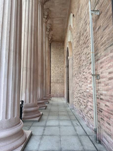 istock Row of classic Greek columns and corridor 1756119680