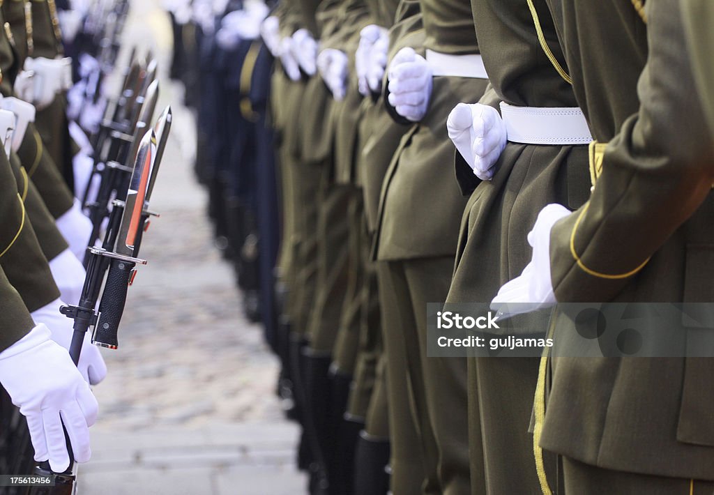 Soldats dans une rangée - Photo de Adulte libre de droits