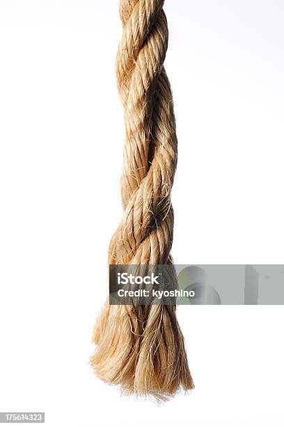 Knot On Brown Rope End Against White Background Stock Photo - Download  Image Now - Rope, Tied Knot, String - iStock