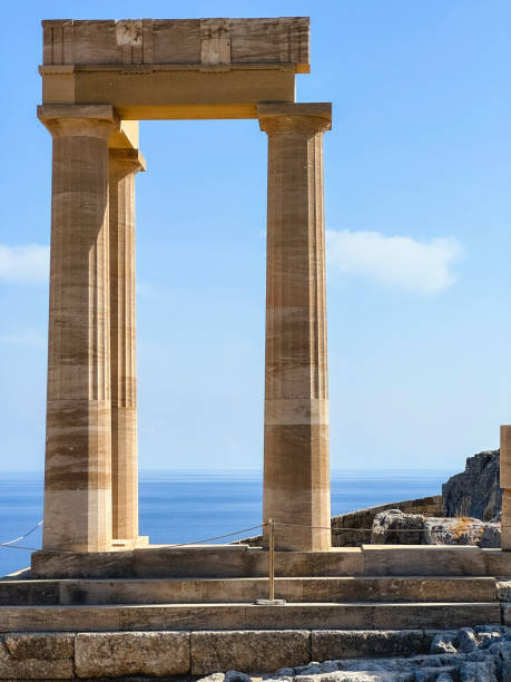 istock Columns in the Acropolis of Lindos Greece 1756144353