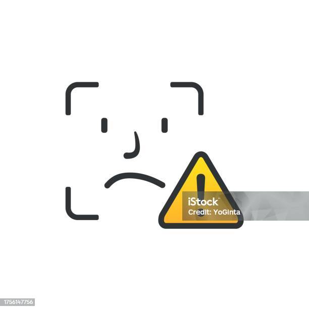 Face Recognition Error Illustration Vector Stock Illustration ...