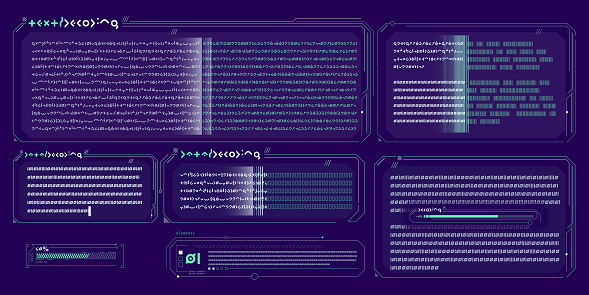 Infographic Text Vector Elements For Scifi Interface Stock Illustration ...