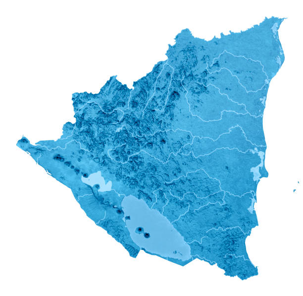 istock Nicaragua Topographic Map Isolated 175616856