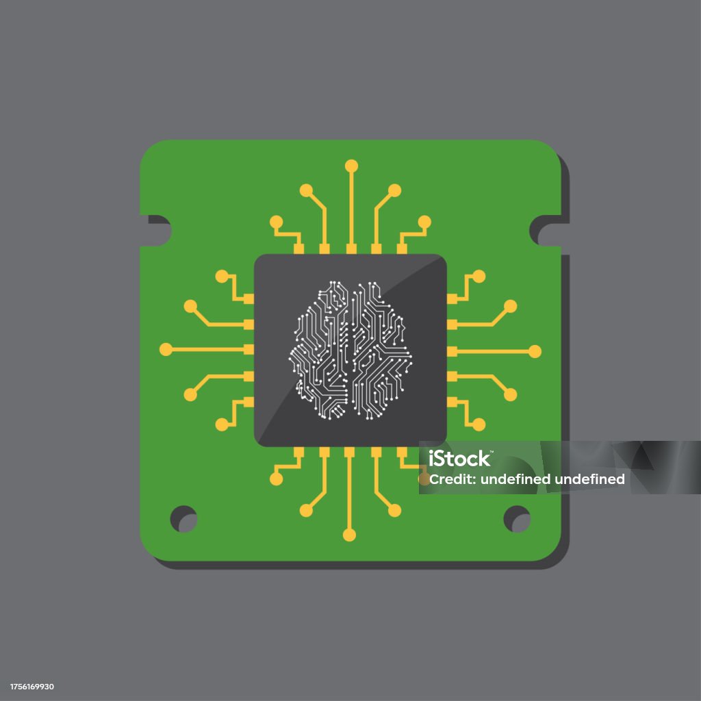 Vector Computer Cpu Processor Chip Stock Illustration - Download Image ...