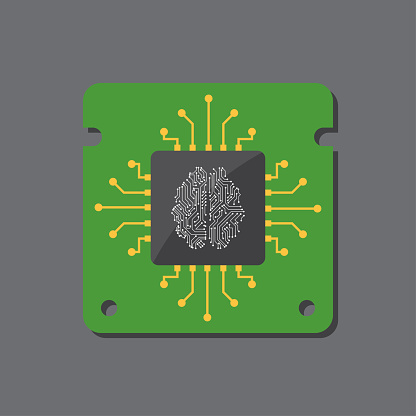 Vector Computer Cpu Processor Chip Stock Illustration - Download Image ...