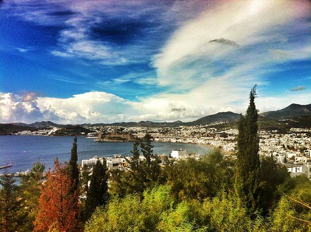bodrum general view stock photo