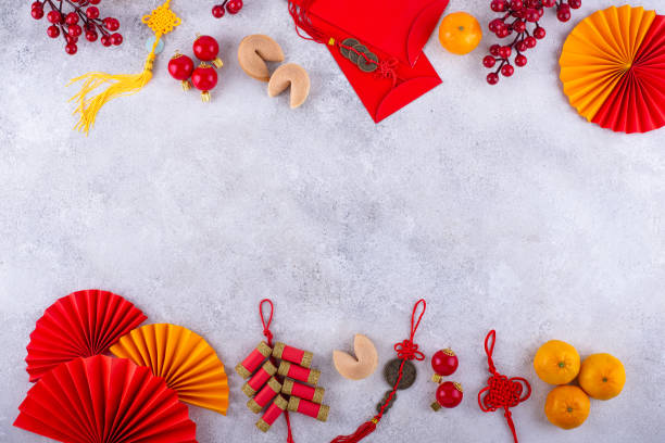 istock Chinese new year concept with red decoration. 1756174886