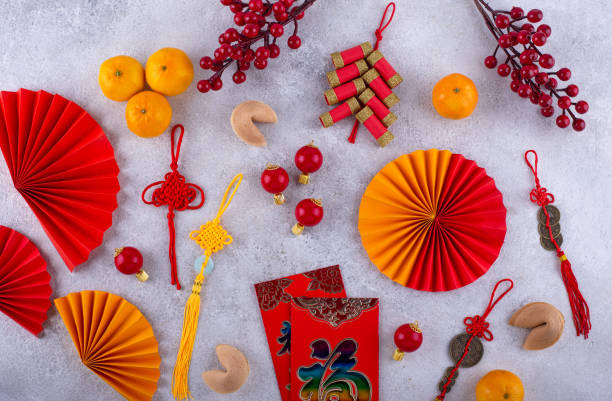 istock Chinese new year concept with red decoration. 1756175398