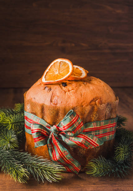 istock Panettone traditional Italian Christmas sweet bread. 1756194521