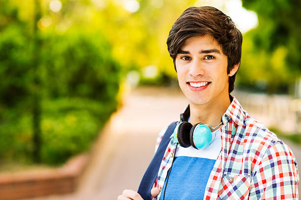 istock Student With Headphones Around Neck On Campus 175621291