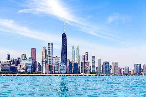 istock Chicago Skyline With Blue Clear Sky 175621912