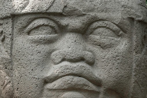 Colossal Olmec Head, Pre-columbian culture, La venta, Tabasco, México