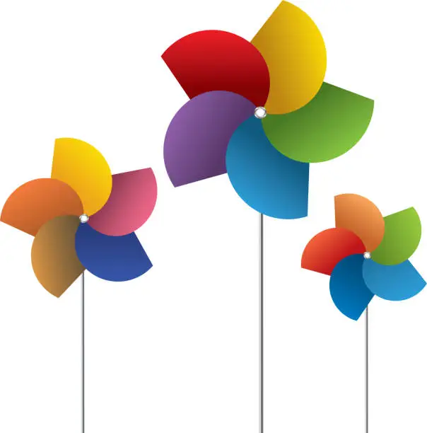 Vector illustration of colorful of the Pinwheel