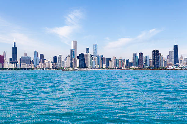 istock Chicago Skyline With Blue Clear Sky 175623511