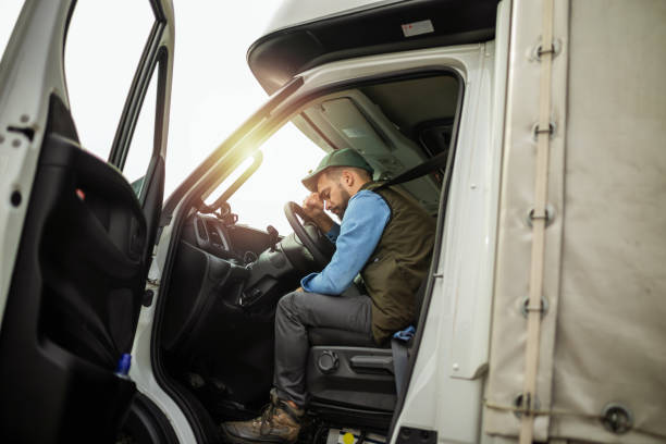 istock Truck diver feeling tired during the ride. 1756238237