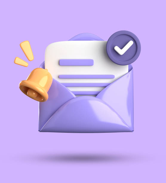 istock 3d rendering of envelope and bell notification, 3D pastel icon set. 1756239979