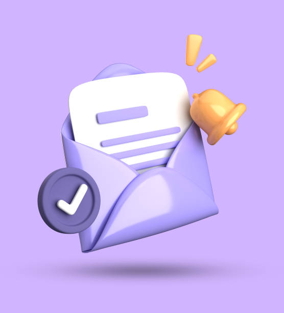 istock 3d rendering of envelope and bell notification, 3D pastel icon set. 1756240030
