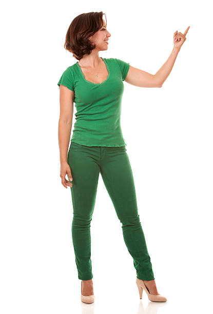 istock pretty brunette in green 175624141