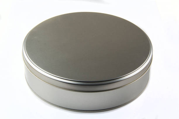 istock Blank round tin container for branding and design. 1756246388