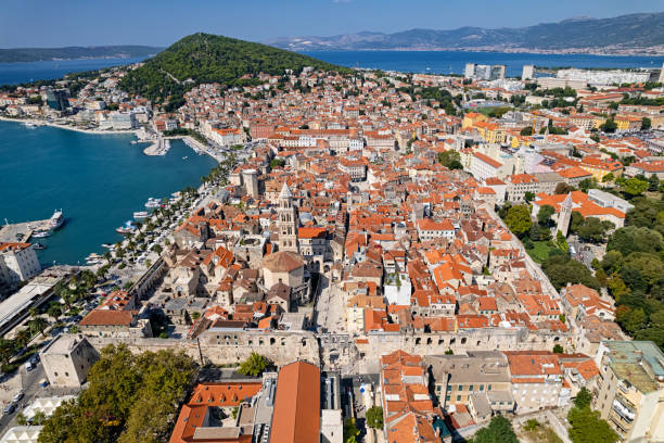 istock Aerial view of old town Split, Croatia. 1756248551