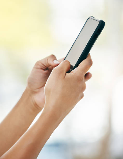 istock Hands, smartphone and social media texting communication for online mobile phone app conversation on wifi internet connection. Cellphone screen, digital text messaging and cellular network technology 1756258997