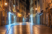 Street of Rovinj at night