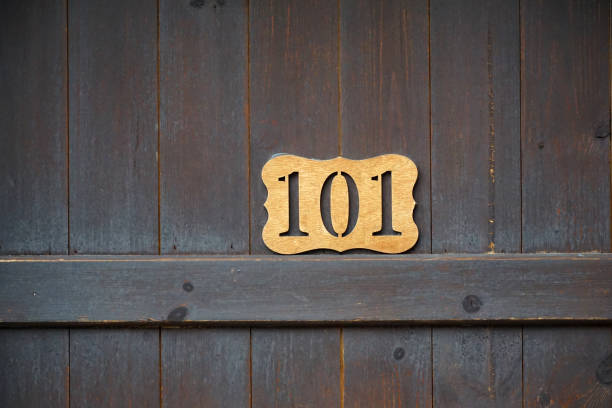 Hotel door number, close up image.