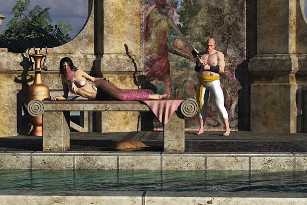 istock Fantasy Arabian Nights harem scene 175632499