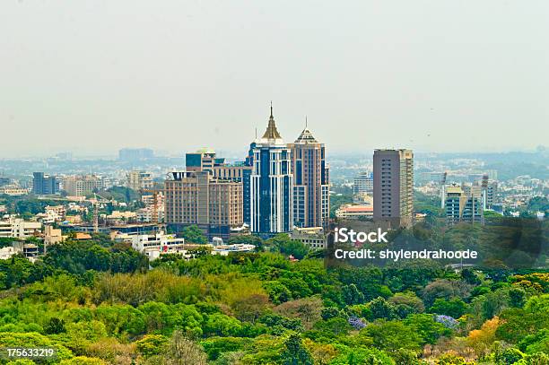 Bangalore Or Bengalurucity Scape With Green Trees On Foreground Stock Photo - Download Image Now