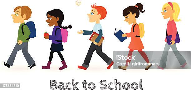 Back To School Stock Illustration - Download Image Now - Carrying, Child, School Building
