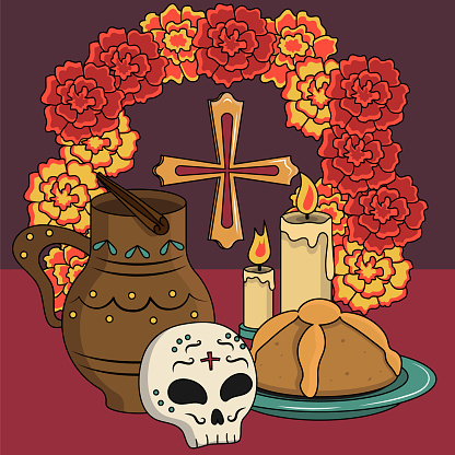 istock Day of The Dead vector illustration 1756358376