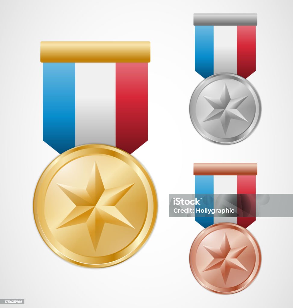 Estrella de las medallas - arte vectorial de Azul libre de derechos