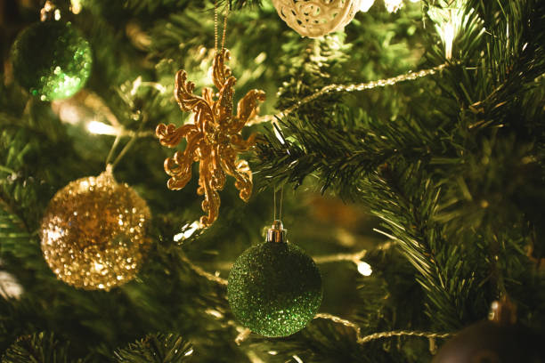 istock Christmas tree with Christmas decorations 1756360027