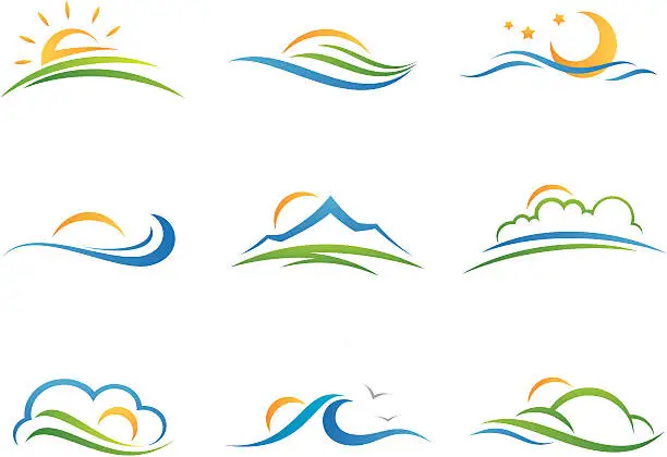 Vector illustration of Landscape logo and icon