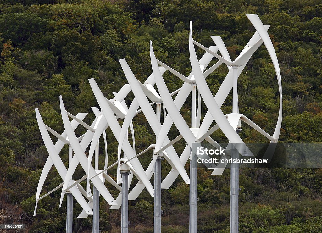 Turbinas eólicas - Royalty-free Combustíveis e Geração de Energia Foto de stock