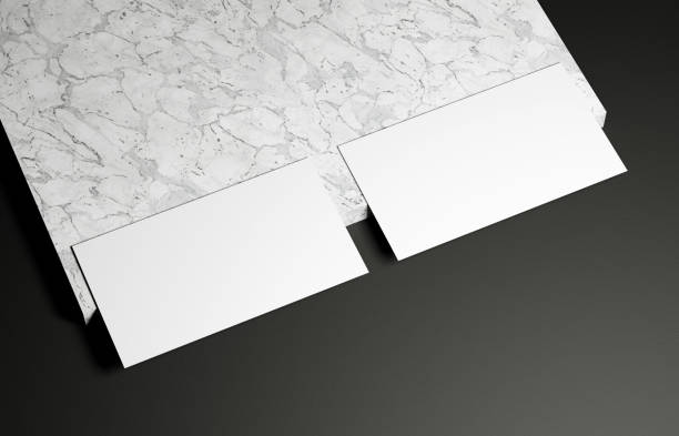 istock Minimalist business card mockup with dark background 1756380695
