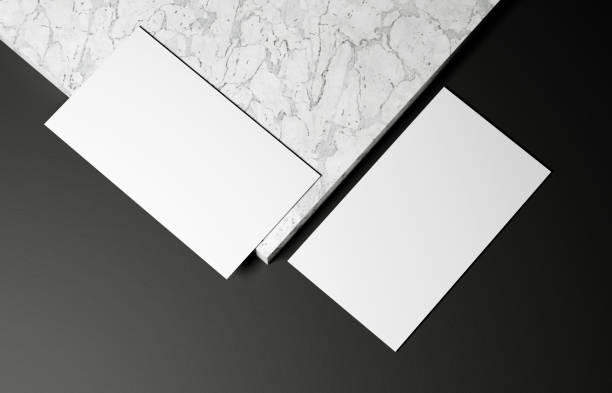istock Minimalist business card mockup with dark background 1756380715