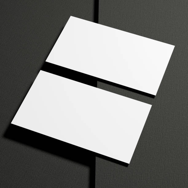 istock Minimalist business card mockup with dark background 1756381064