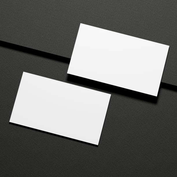 istock Minimalist business card mockup with dark background 1756381154