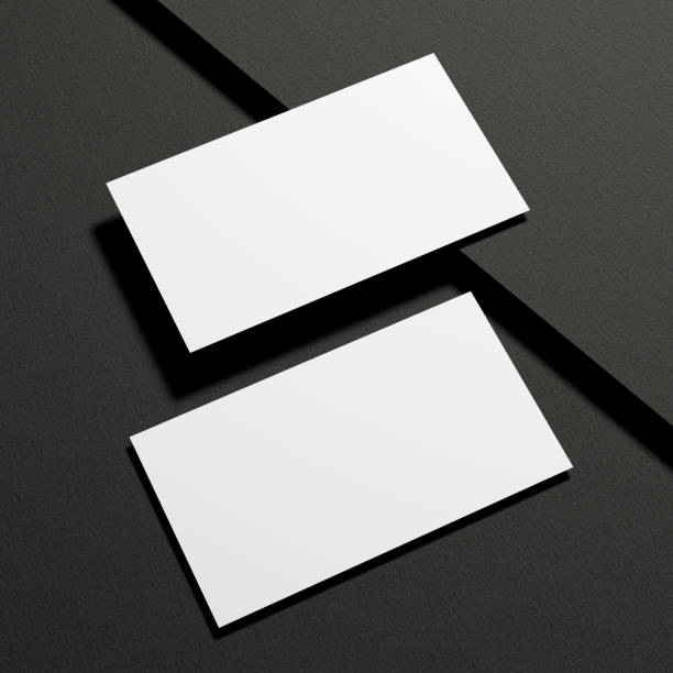 istock Minimalist business card mockup with dark background 1756381241