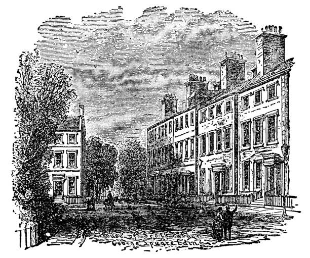 istock Buccleuch Street in Dumfries, Scotland - 19th Century 1756389568