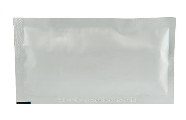 istock White aluminum foil sachet for medicine powder 175639924