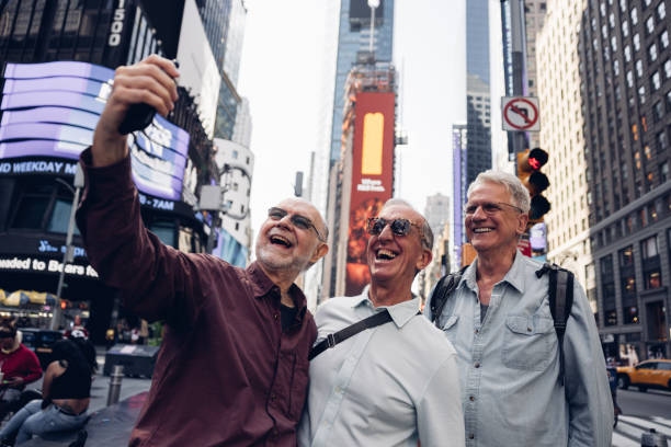 istock Best friends selfie in Times Square 1756403501