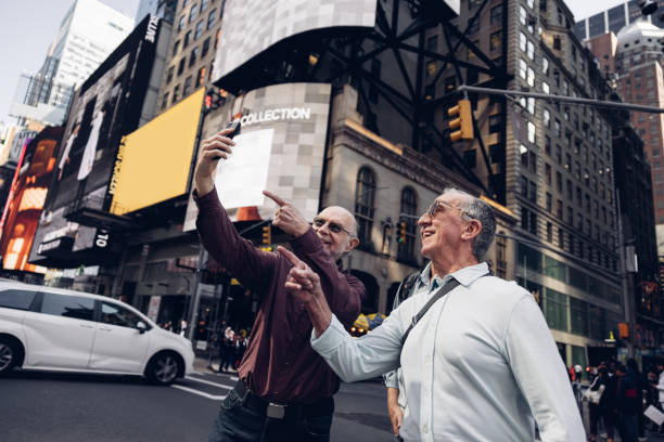 istock Best friends selfie in Times Square 1756404583