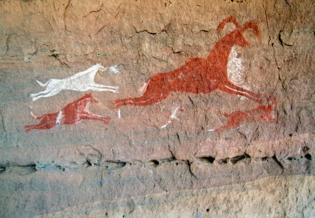 istock Prehistoric Petroglyphs, rock Art ,Akakus ,Acacus, Mountains, Sahara, Libya 1756405122