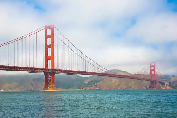 Photo of Golden Gate Bridge, the symbol of San Francisco city - California - USA